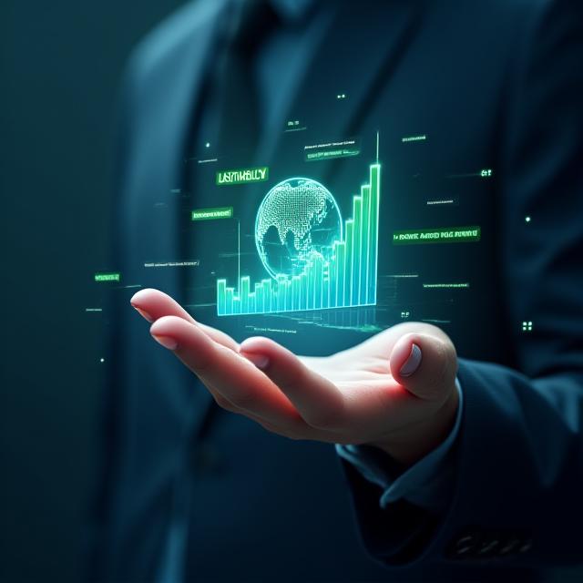 Illustration of the intersection between climate sustainability and financial profitability