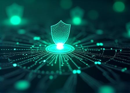 Secure data encryption conceptual 3D render